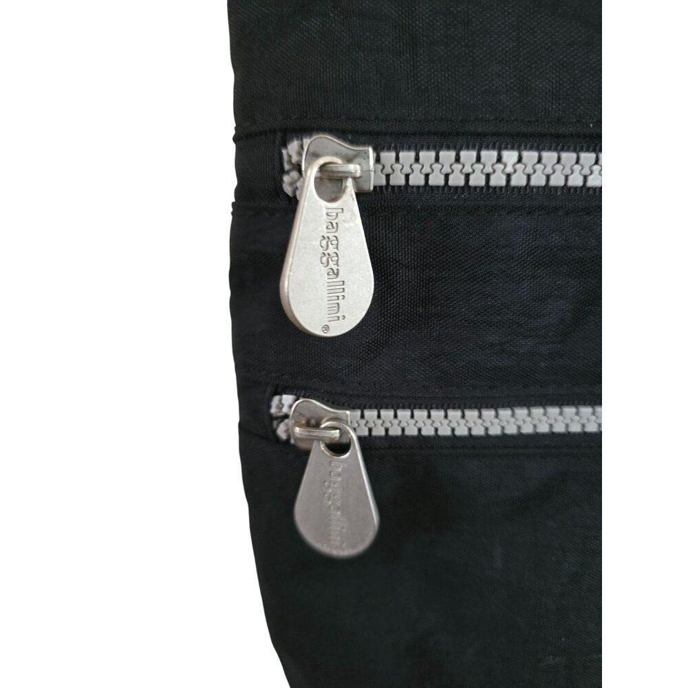 Baggallini Black Crossbody Bag Multiple Zippers Adjustable Strap versatile - Picture 3 of 11